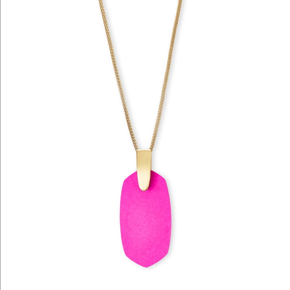 Kendra Scott Inez Pendant Necklace Magenta Pink